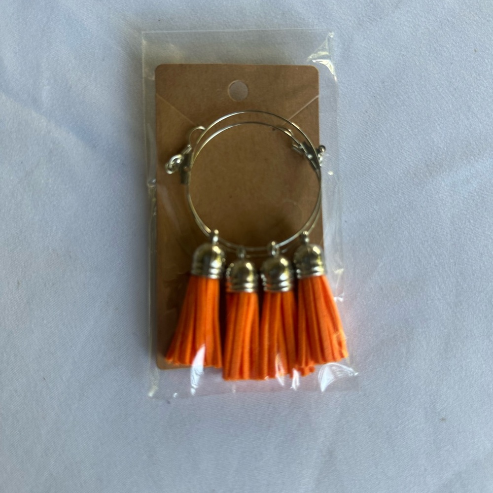 Orange Tassel Keychain